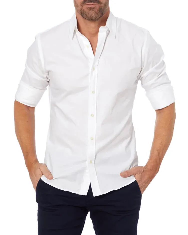 Liam MuscleFit - Oxford Shirt with Zipper