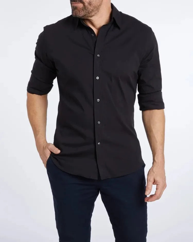 Liam MuscleFit - Oxford Shirt with Zipper