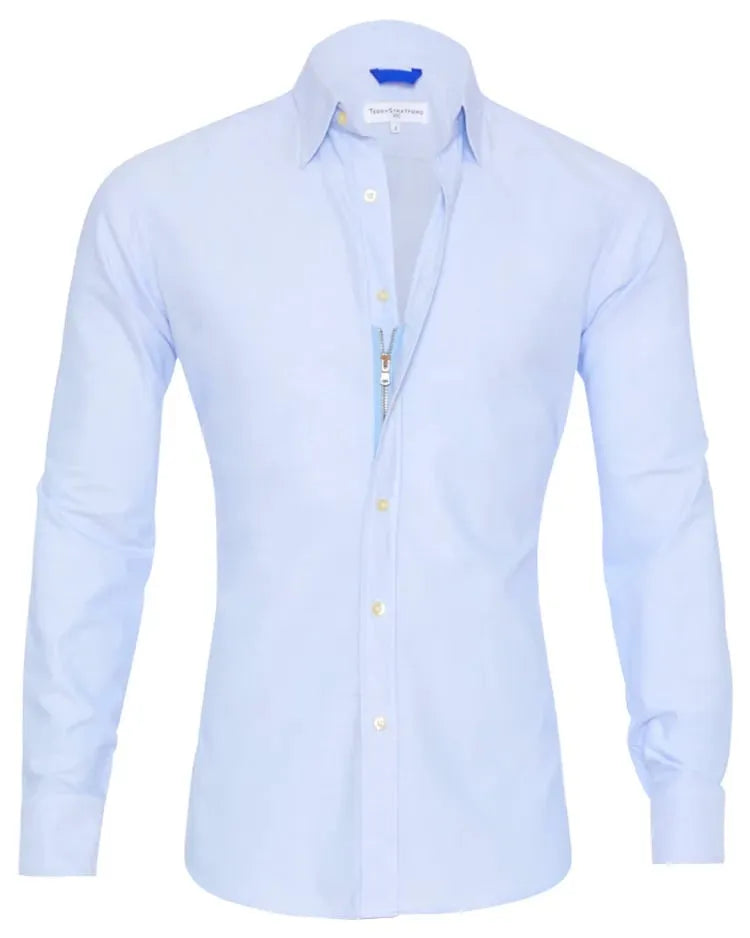 Liam MuscleFit - Oxford Shirt with Zipper