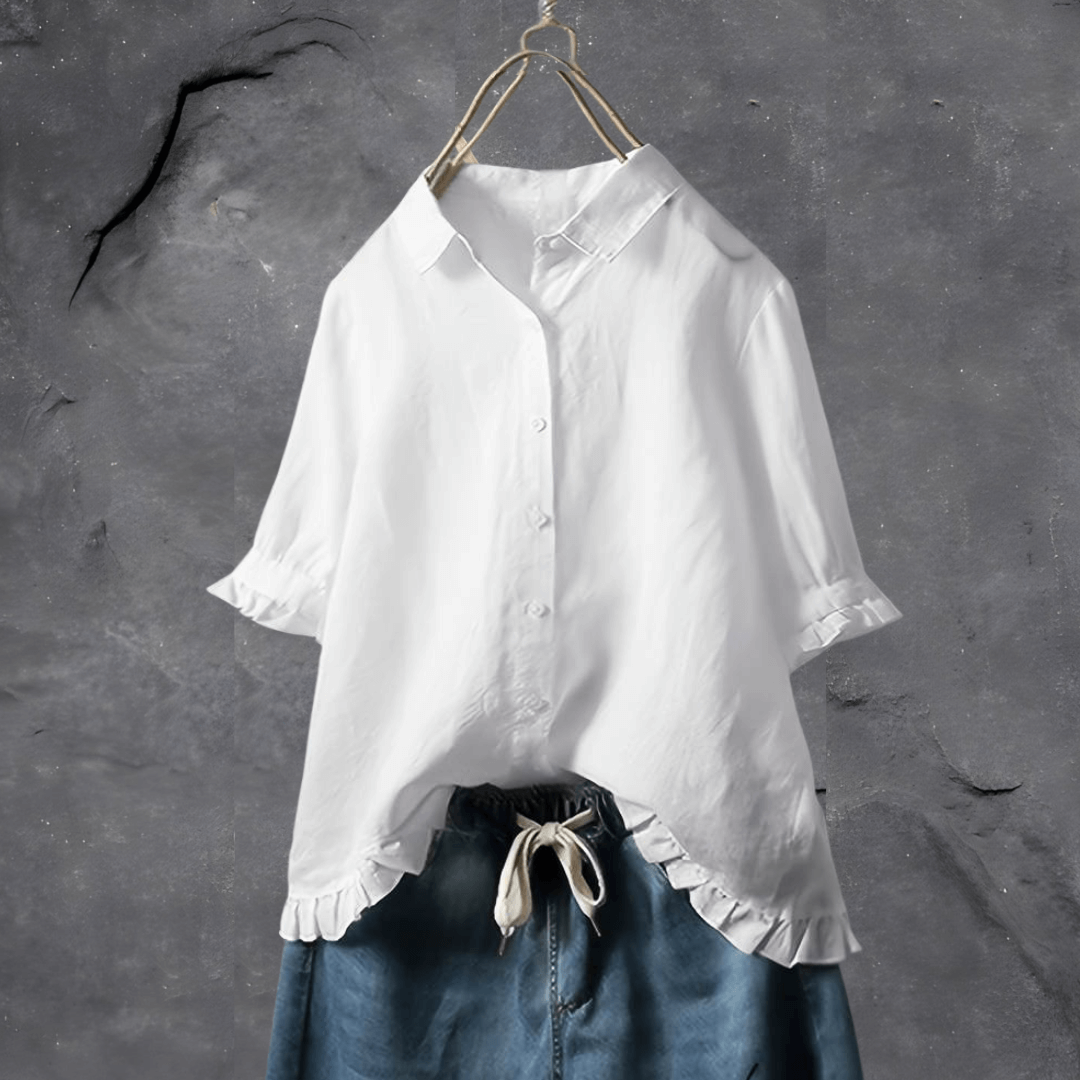 Léna™ -  Elegant Cotton and Linen Shirt