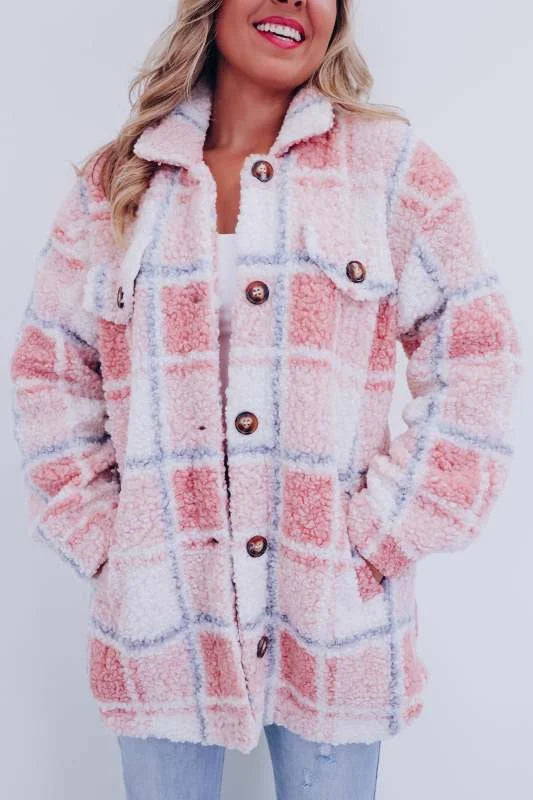 Amanda™ Polar Fleece Plaid Jacket