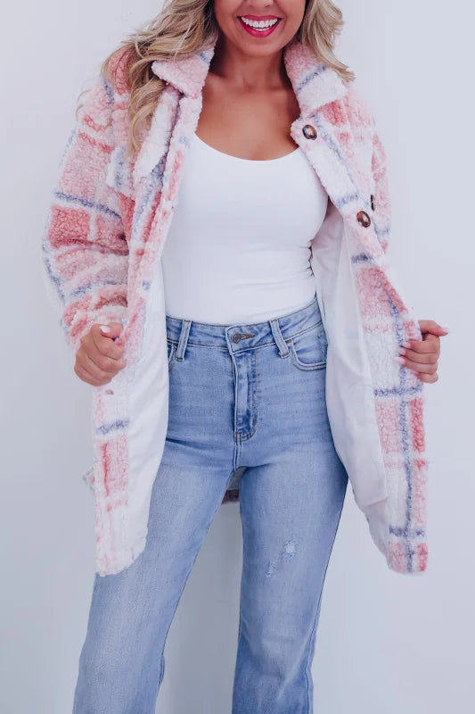 Amanda™ Polar Fleece Plaid Jacket