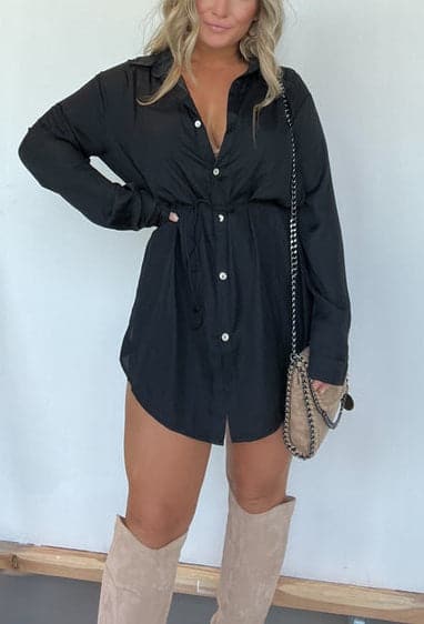 Jodi - Satin Romper Tunic Set