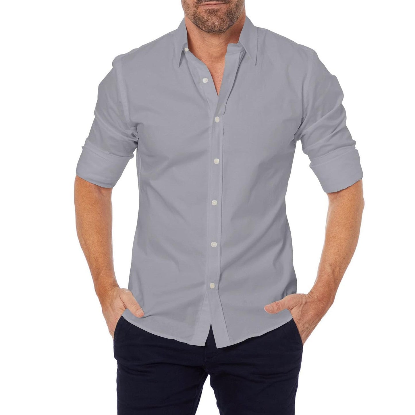 Liam MuscleFit - Oxford Shirt with Zipper