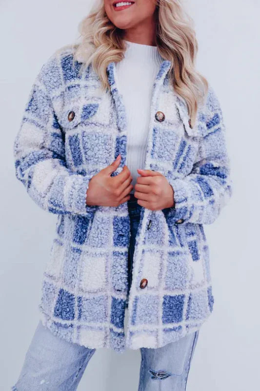 Amanda™ Polar Fleece Plaid Jacket