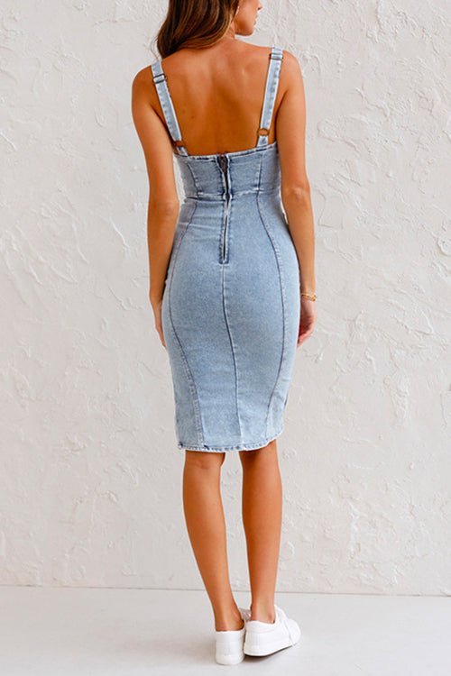 Bonnie™ -  Denim Dress with adjustable Straps